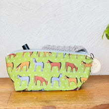 Load image into Gallery viewer, Handmademinicosmeticzipbaghandmadebyberealco.