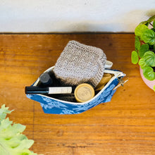 Load image into Gallery viewer, Handmademinicosmeticzipbaghandmadebyberealco.