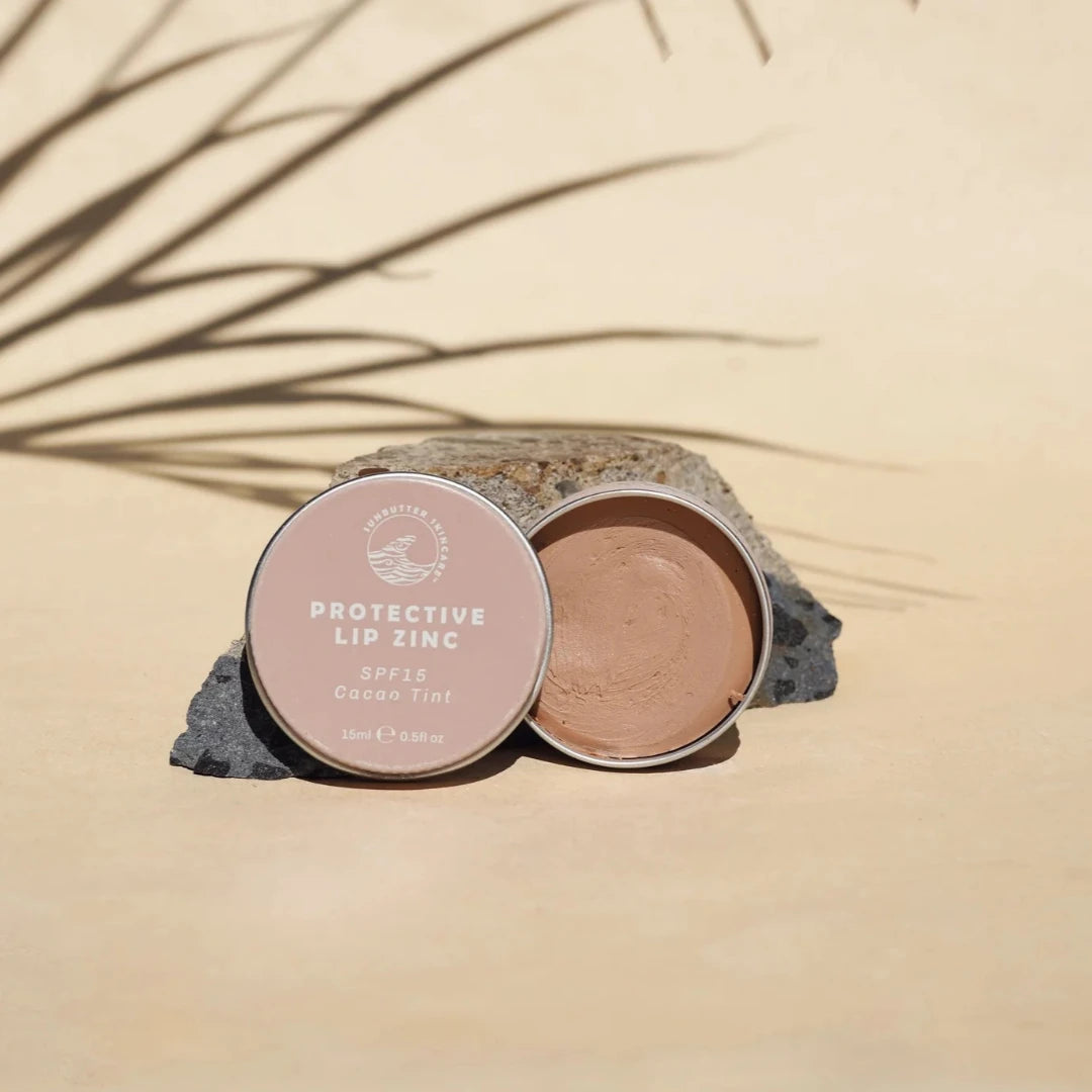 SPF15 Protective Lip Zinc Cacao Tint Be Real Co. for mother earth