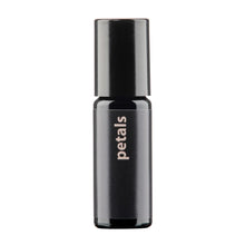 Load image into Gallery viewer, Black bottle labeled 'petals' on a white background
