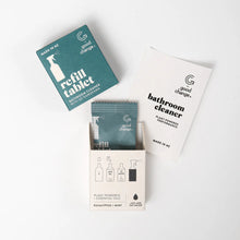Load image into Gallery viewer, Bathroom cleaner refill tablet packaging with 'good change' branding on a white background