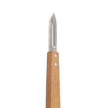 Load image into Gallery viewer, Wooden-handled knife with a metallic blade on a white background