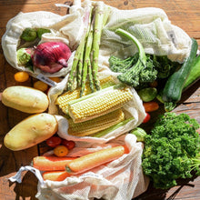 Load image into Gallery viewer, Hemp / Cotton Mesh Reusable Produce Bags: Set of 4 - Be Real Co. for mother earth