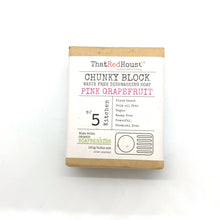 Load image into Gallery viewer, That Red House Pink Grapefruit Chunky Soap block
