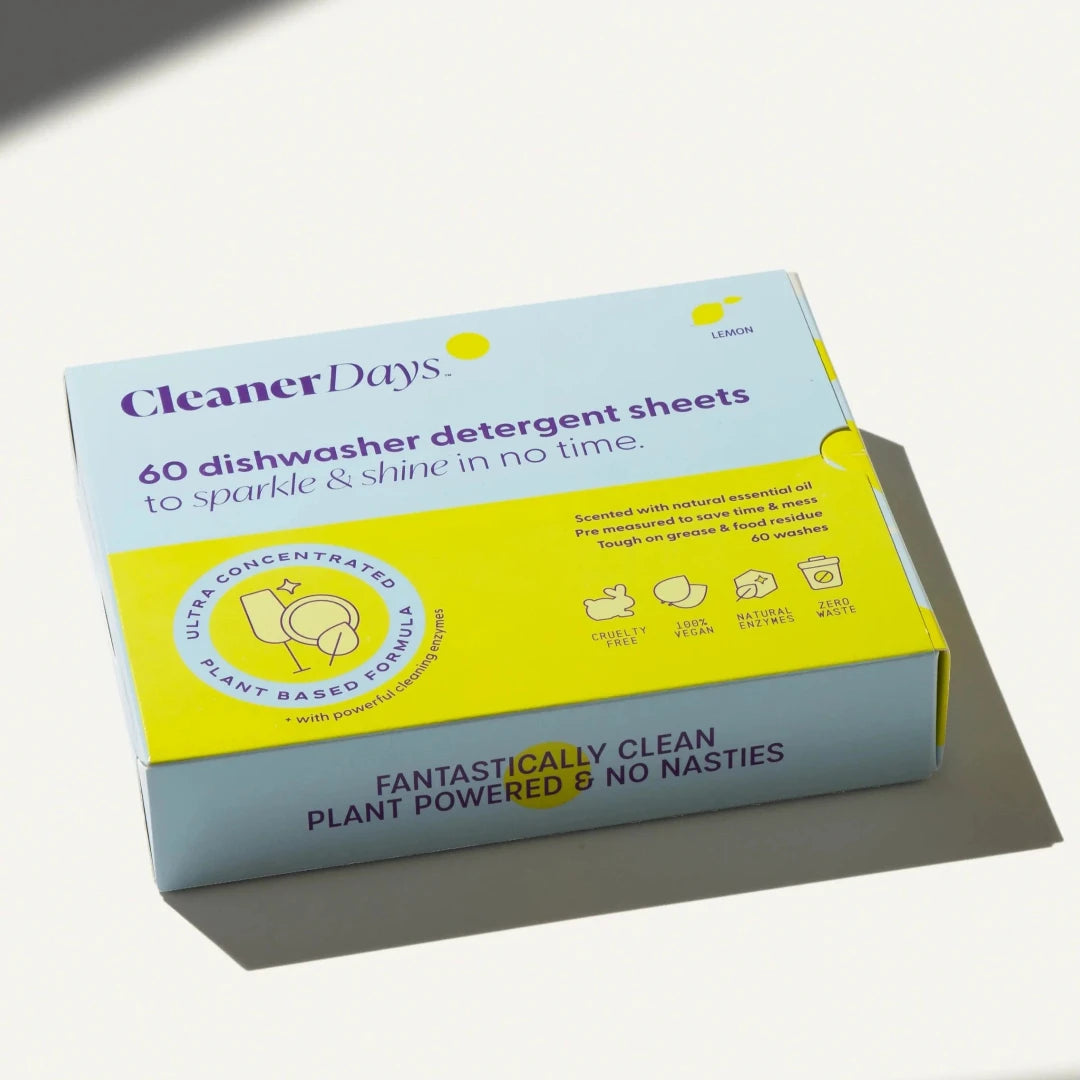 Dishwasher Detergent Sheets Lemon x 60 - Cleaner Days | Be Real Co. for ...
