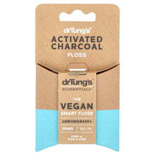 Load image into Gallery viewer, Dr. Tung&#39;s Activated Charcoal Floss packaging with brown and blue design.
