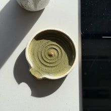 Load image into Gallery viewer, Small ceramic bowl with concentric circle pattern on a light surface

