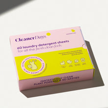 Load image into Gallery viewer, cleaner days fragrance free detergent sheets

