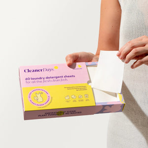 cleaner days fragrance free detergent sheets 