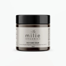Load image into Gallery viewer, Milie Organics Rich Hand Cream jar on a white background
