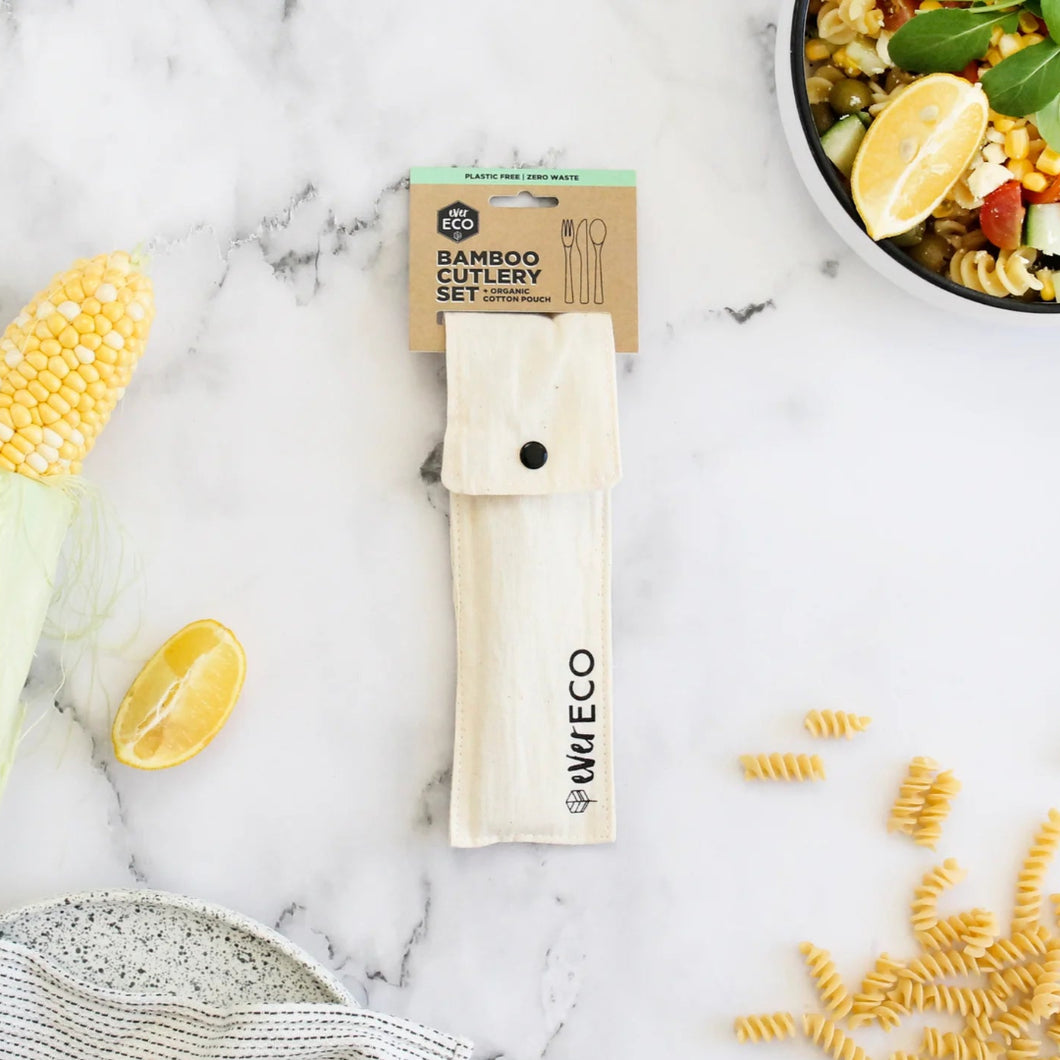 bamboo cutlery set by ever eco