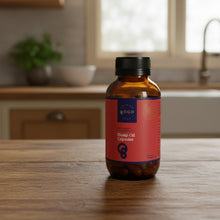 Load image into Gallery viewer, Bottle of Hemp Oil Capsules with a red label on a white background
