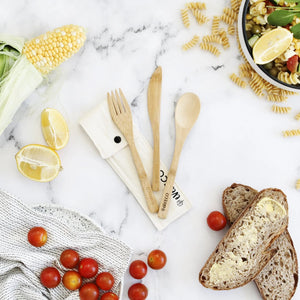 bamboo cutlery set by ever eco
