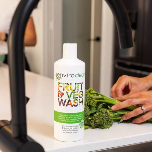 fruit and veg wash by enviroclean australian made and owned for vegetables and fruit