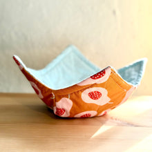 Load image into Gallery viewer, Fabric bowl with floral pattern on a wooden surface

