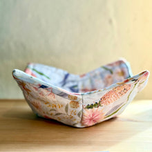 Load image into Gallery viewer, Fabric bowl with floral pattern on a wooden surface
