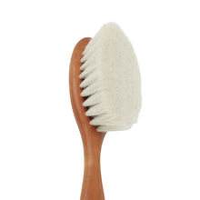 Load image into Gallery viewer, Wooden brush with white bristles on a white background
