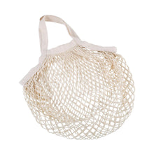 Load image into Gallery viewer, Beige mesh shopping bag on a white background
