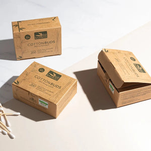 Go Bamboo Cotton Buds 100% Biodegradable 200pk - Be Real Co. for mother earth 