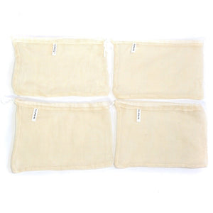 Hemp / Cotton Mesh Reusable Produce Bags: Set of 4 - Be Real Co. for mother earth 