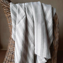 Load image into Gallery viewer, Linen Bath Towel Huckaback Weave - Natural Striped - Be Real Co. for mother earth 
