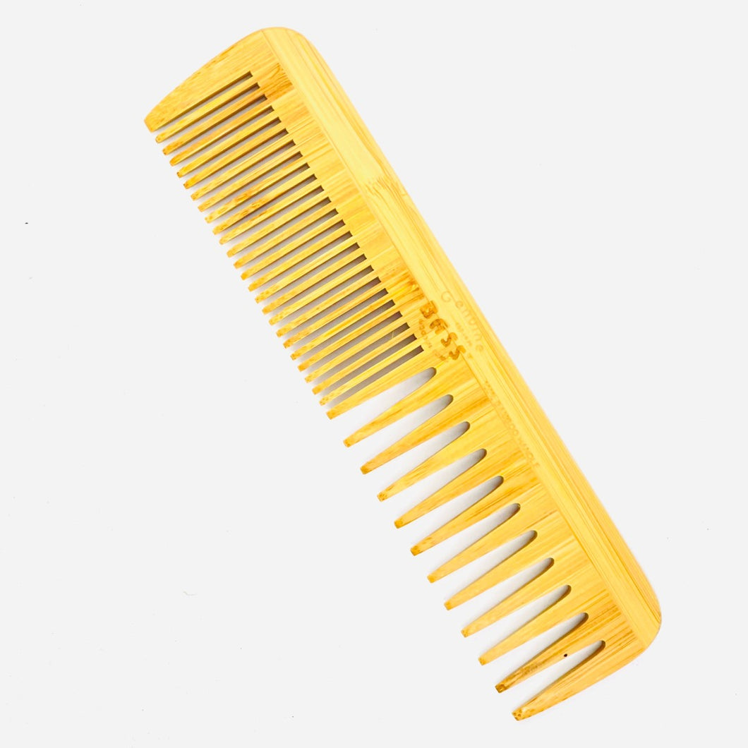 Bass Bamboo Wood Comb Large Wide & Fine Tooth - Be Real Co. for mother earth 