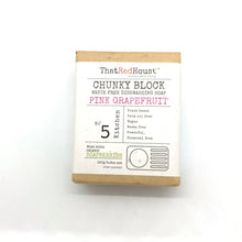 Load image into Gallery viewer, That Red House Pink Grapefruit Chunky Soap block
