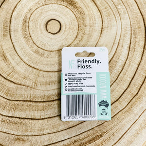 The Natural Family Co. Friendly. Floss. (Activated Charcoal & Mint) 25m - Be Real Co. for mother earth 